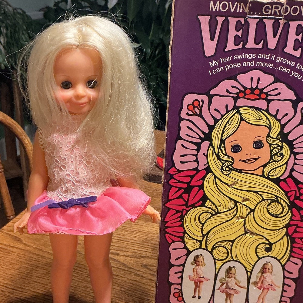 Vintage 1971 Ideal Movin’ Groovin’ Velvet Doll with Original Box